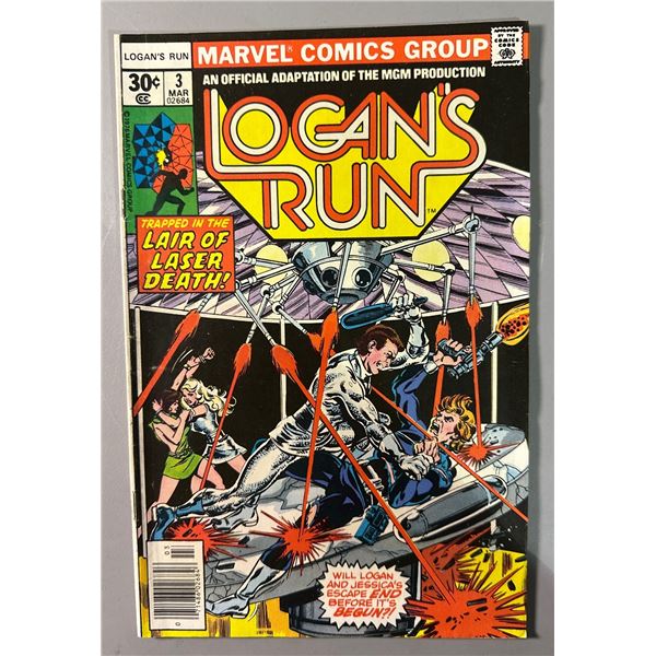 Logan's Run #3 (Marvel Comics Group, 1977) Trapped in the Lair of Laser Death