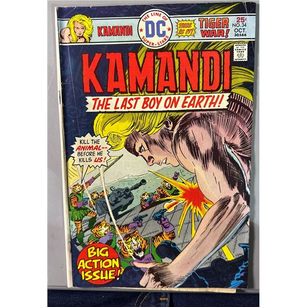 Kamandi: The Last Boy on Earth! #34 (DC, 1975) Bronze Age Tiger War
