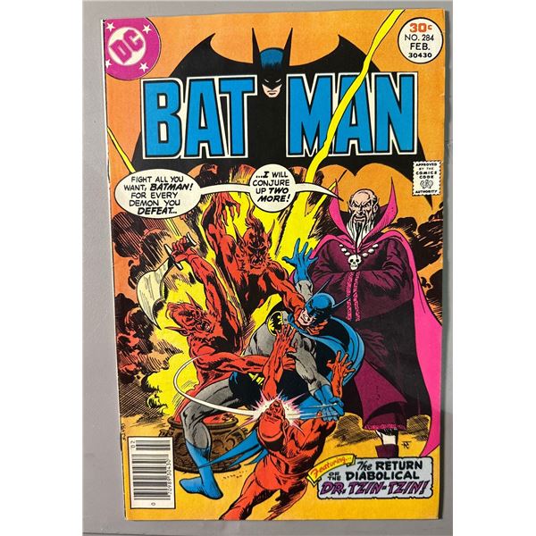 Batman #284 (DC, 1977) The Return of the Diabolical Dr. Tzin-Tzin!