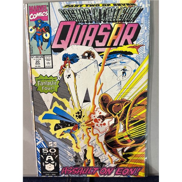 Quasar #20 (Marvel Comics, 1991) Cosmos in Collision Pt 2, Fantastic Four