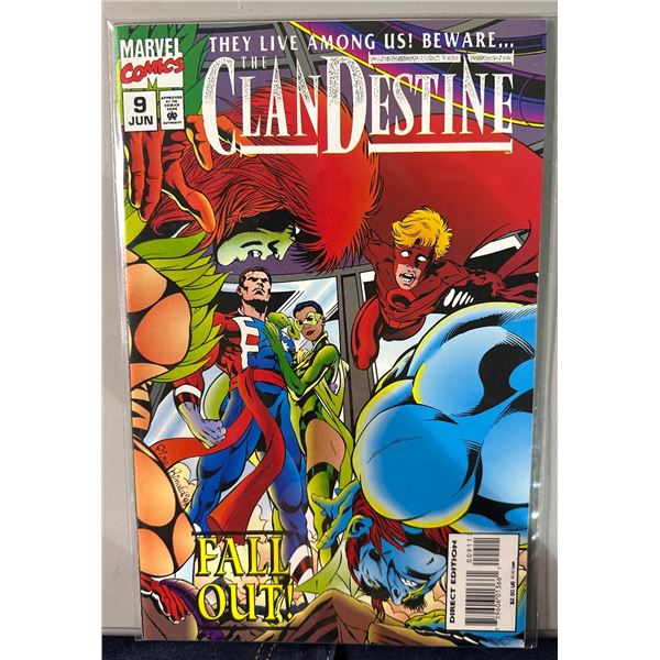 The Clandestine #9 (Marvel Comics, 1996) Fall Out! Direct Edition
