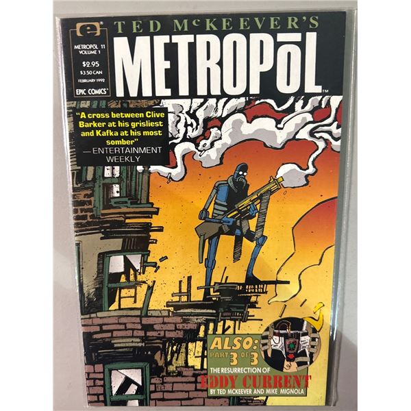 Ted McKeever's Metropol #11 (Epic Comics, 1992) Eddy Current Part 3