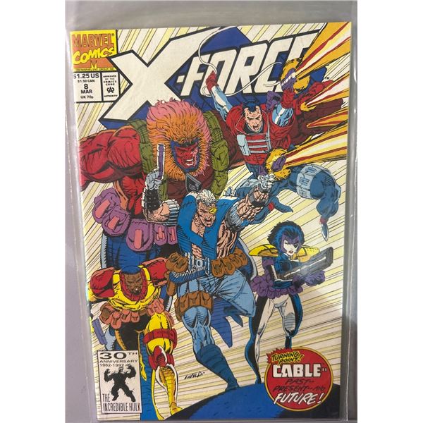 X-Force #8 (Marvel, 1992) 1st App. of Domino, Origin of Cable