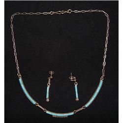 Navajo necklace & earrings