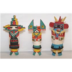 three Rte. 66 kachinas