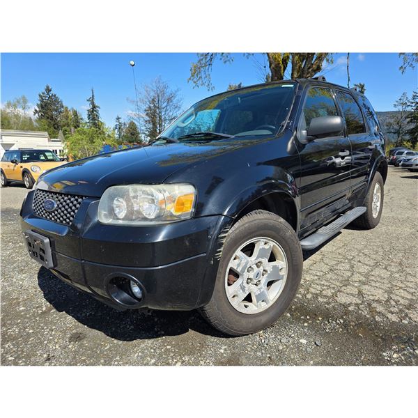 DUNCAN - 2007 FORD ESCAPE BLACK  245231 KMS - DA63586