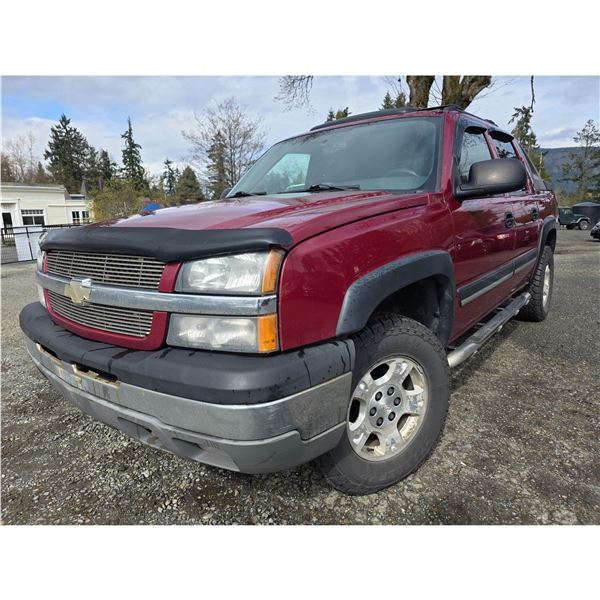 DUNCAN - 2004 CHEVROLET AVALANCHE RED 399265 KMS - D323046