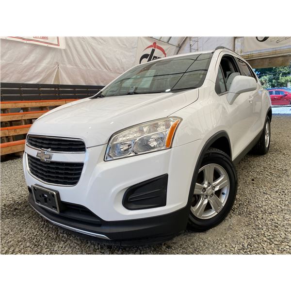 PARKSVILLE - 2014 CHEVROLET TRAX WHITE 148556 KMS - B161422