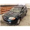 Image 4 : PARKSVILLE - 2001 ACURA MDX GREEN 190963 KMS - D530489