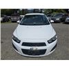Image 4 : DUNCAN - 2015 CHEVROLET SONIC WHITE 115802 KMS - D192860