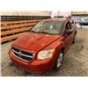 Image 3 : PARKSVILLE - 2007 DODGE CALIBER ORANGE TMU "NO RESERVE" - P551070