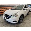 Image 3 : PARKSVILLE - 2016 NISSAN MURANO WHITE 199818 KMS - D135317