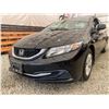 Image 2 : PARKSVILLE - 2013 HONDA CIVIC BLACK 188310 KMS - B015921