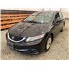 Image 3 : PARKSVILLE - 2013 HONDA CIVIC BLACK 188310 KMS - B015921