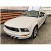 Image 3 : PARKSVILLE - 2007 FORD MUSTANG WHITE 174805 KMS - D267925A