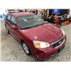 Image 10 : PARKSVILLE - 2006 CHEVROLET MALIBU RED 239460 KMS - D143303A