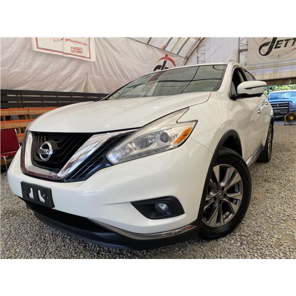 PARKSVILLE - 2016 NISSAN MURANO WHITE 205720 KMS - J142022
