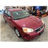 Image 10 : PARKSVILLE - 2006 CHEVROLET MALIBU RED 239460 KMS - D143303A