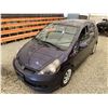 Image 4 : PARKSVILLE - 2008 HONDA FIT BLUE PURPLE 242786 KMS - B808018