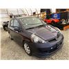 Image 9 : PARKSVILLE - 2008 HONDA FIT BLUE PURPLE 242786 KMS - B808018