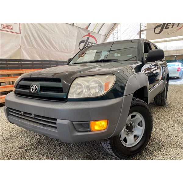 PARKSVILLE - 2003 TOYOTA 4RUNNER GREEN 350489 KMS - D001448