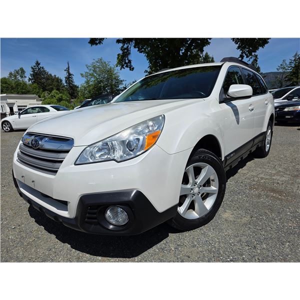 DUNCAN - 2013 SUBARU OUTBACK WHITE  166240 KMS - D315998