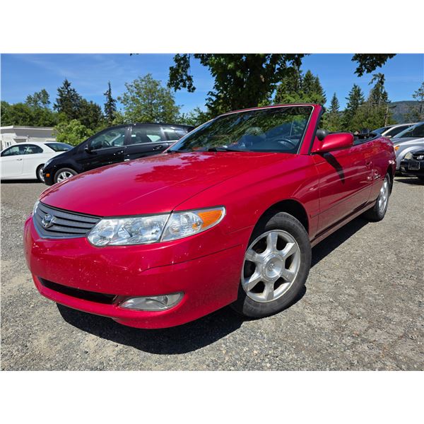 DUNCAN - 2002 TOYOTA CAMRY SOLARA RED 138973 KMS - D885345