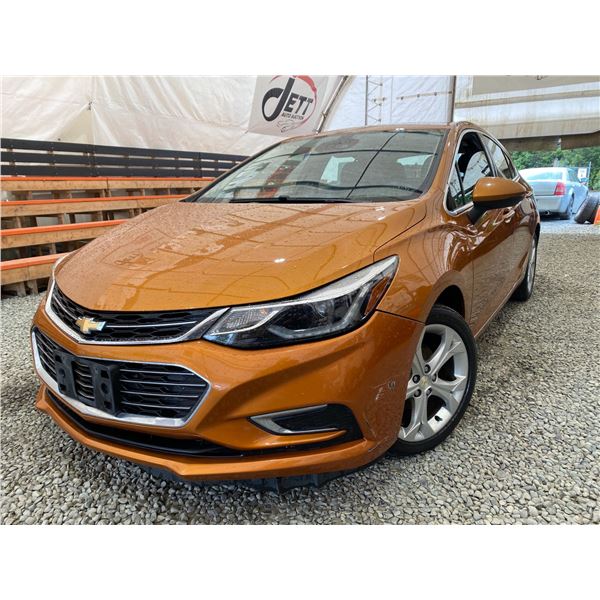 PARKSVILLE - 2017 CHEVROLET CRUZE ORANGE 204194 KMS - B562931