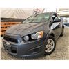 Image 1 : PARKSVILLE - 2013 CHEVROLET SONIC GREY 164525 KMS - B209268