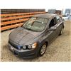 Image 4 : PARKSVILLE - 2013 CHEVROLET SONIC GREY 164525 KMS - B209268