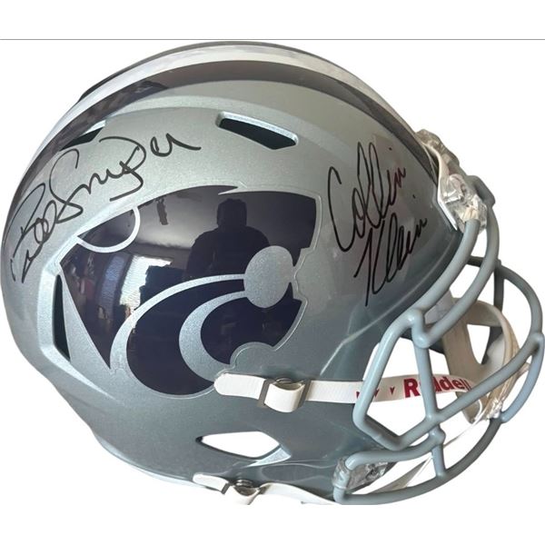 Bill Snyder and Collin Klein Signed Full Sized Kansas State Helmet (Certified Autographs)