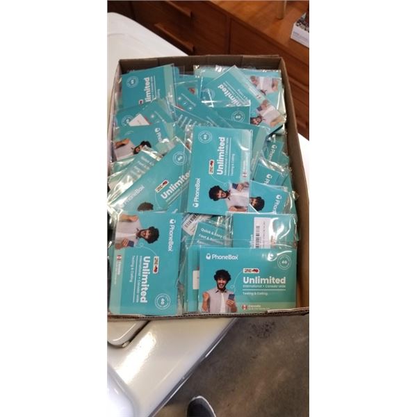 TRAY OF PHONEBOX MULTI SIM STARTER KITS