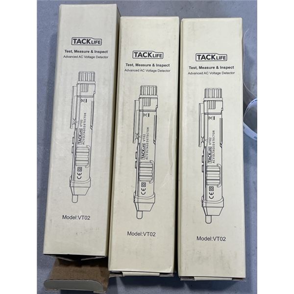 3 NEW TACKLIFE TEST AND MEASURE AND INSPECT VOLTAGE DETECTORS