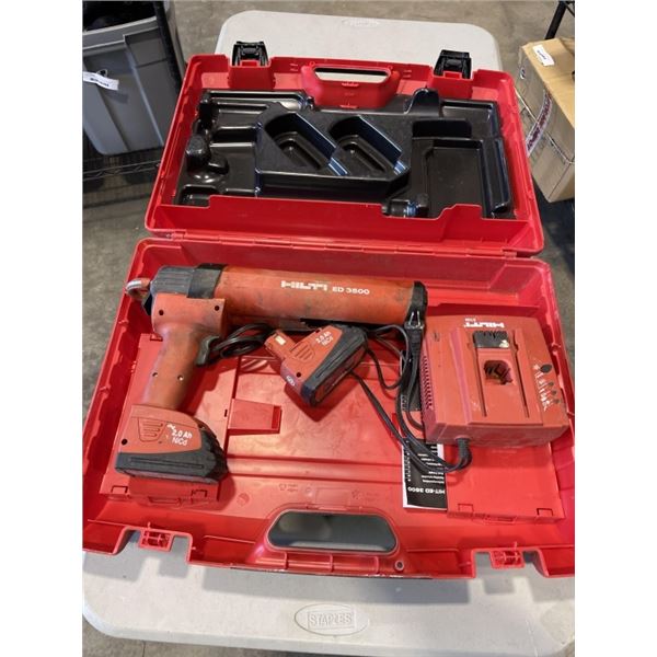 HILTI ED3500 COCKING GUN KIT WITH 2 BATTERIES AND CHARGER