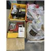 Image 1 : 2 PLASTIC ORGANIZERS OF ASSORTED SHOP HARDWARE, ANCHORS, EXTERIOR SCREWS ETC
