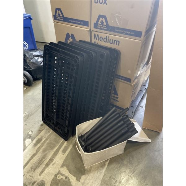 5 TIER PLASTIC SHELF UNIT. 6FT TALL