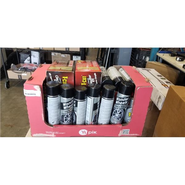 LOTY OF 12 TCUT CLAY BARS AND 10 WONDER WHEELS TIRE TRIM SPARY