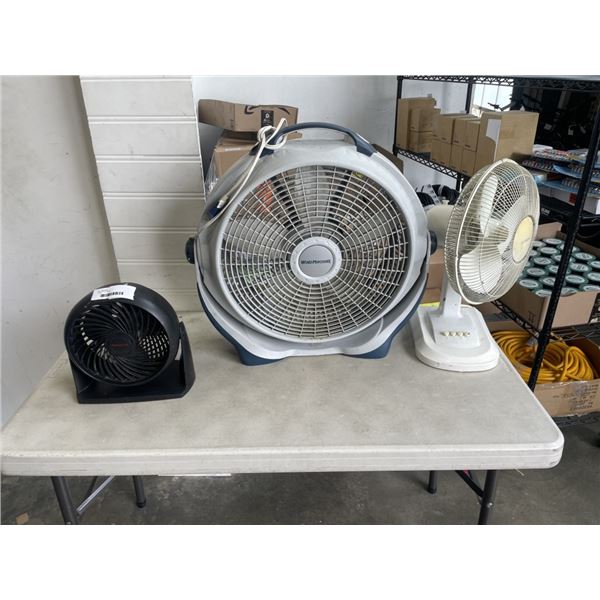 3 TABLE TOP FANS