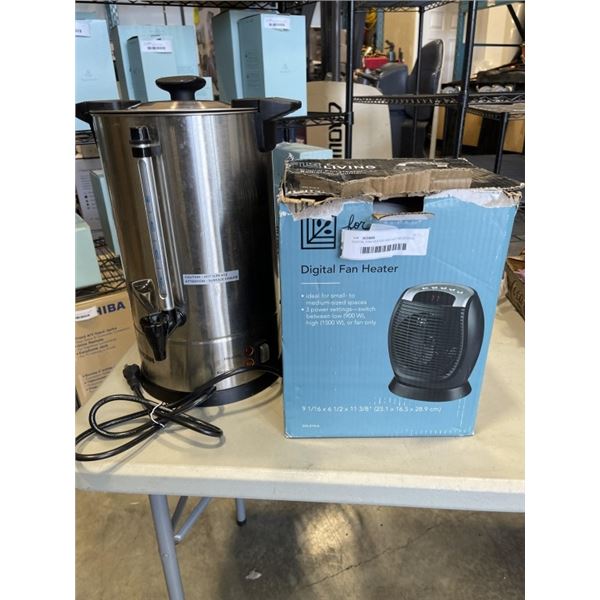 DIGITAL FAN HEATER AND HOT BEVERAGE DISPENSER