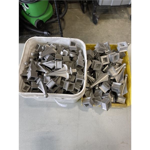 2 BOXES OF ALUMINUM FENCE COMPONENTS