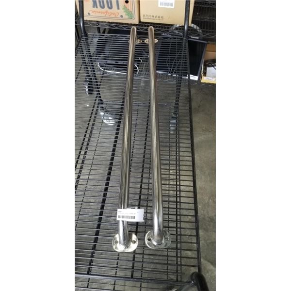 2 STAINLESS STEEL HANDLE BARS. 40" LONG