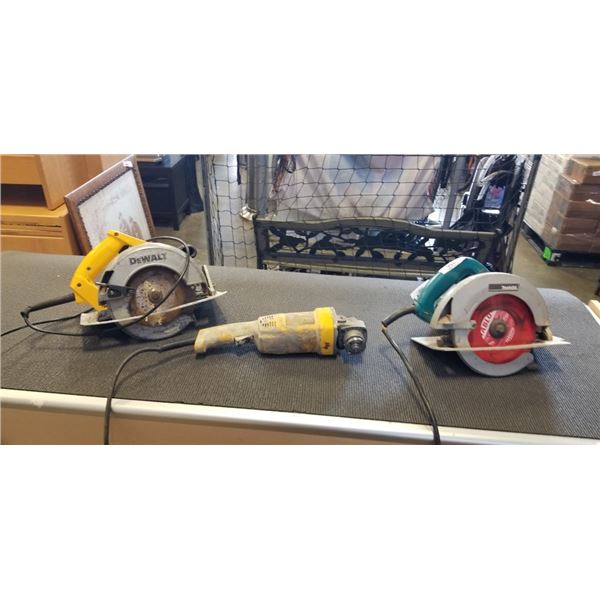 2 SKILSAWS AND GRINDER
