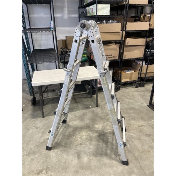 LITE ALUMINUM A FRAME ADJUSTABLE AND CONVERTIBLE LADDER