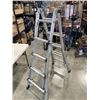 Image 3 : LITE ALUMINUM A FRAME ADJUSTABLE AND CONVERTIBLE LADDER