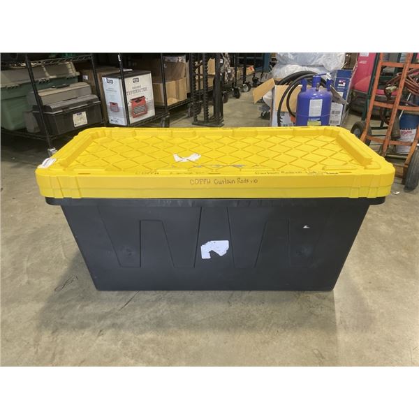 2 LARGE STORAGE TOTES WITH LIDS