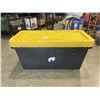 Image 1 : 2 LARGE STORAGE TOTES WITH LIDS