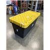 Image 2 : 2 LARGE STORAGE TOTES WITH LIDS