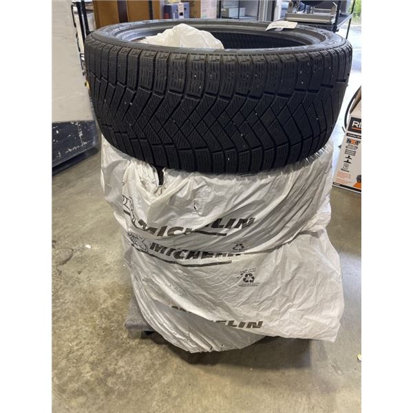 SET OF 4 PIRELLI ICE ZERO 225/45R18 M+S TIRES, GOOD TREAD