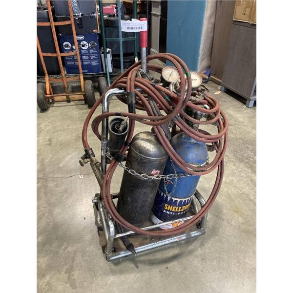 WELDING CART WITH HOSES, TANKS ETC