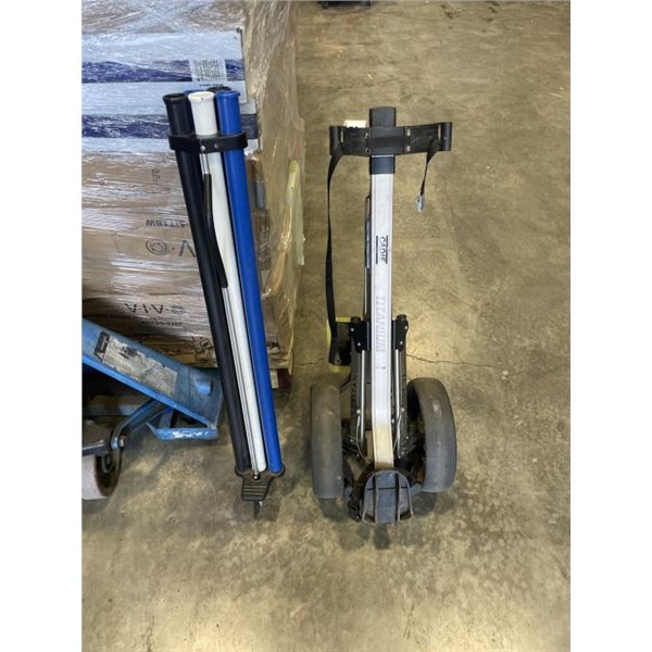 CADIE LIGHTWEIGHT TITANIUM FOLDING GOLF CART AND CLUB CADDIE